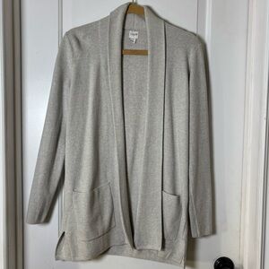 J crew 100% cotton cardigan sweater heathered gray Small